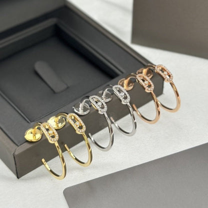 [Rani Jewelry]CREOLES MOVE UNO PM DIAMOND EARRINGS