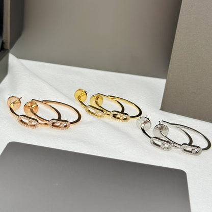 [Rani Jewelry]CREOLES MOVE UNO PM DIAMOND EARRINGS