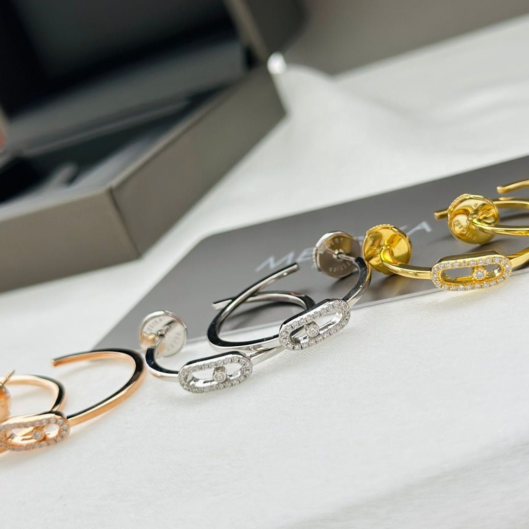 [Rani Jewelry]CREOLES MOVE UNO PM DIAMOND EARRINGS