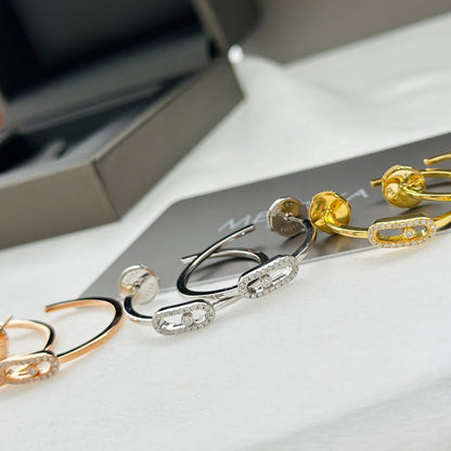 [Rani Jewelry]CREOLES MOVE UNO PM DIAMOND EARRINGS