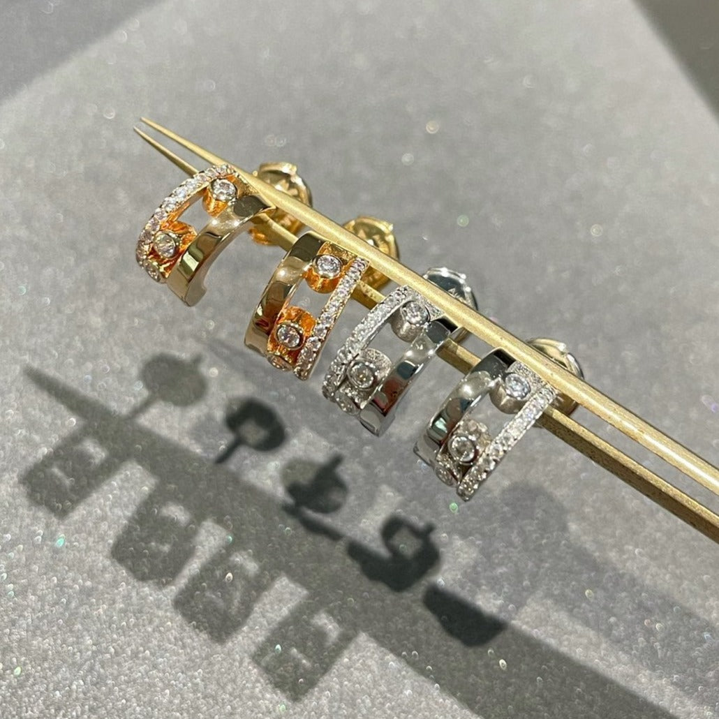 [Rani Jewelry]MOVE ROMANE EARRINGS DIAMOND