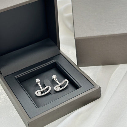 [Rani Jewelry]MOVE UNO SILVER DIAMOND EARRINGS