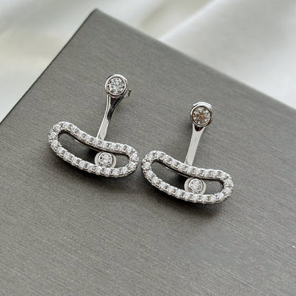 [Rani Jewelry]MOVE UNO SILVER DIAMOND EARRINGS