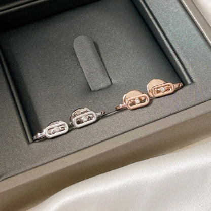 [Rani Jewelry]CREOLES MOVE UNO MINI 1 DIAMOND EARRINGS