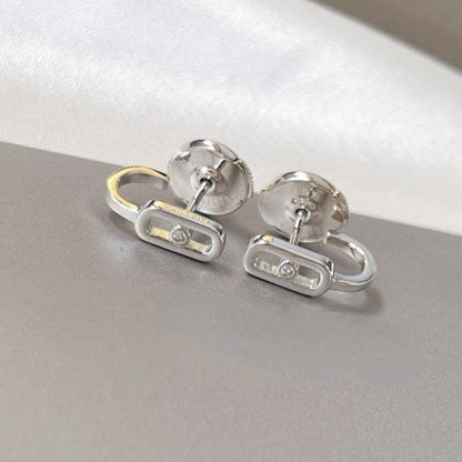 [Rani Jewelry]CREOLES MOVE UNO MINI 1 DIAMOND EARRINGS