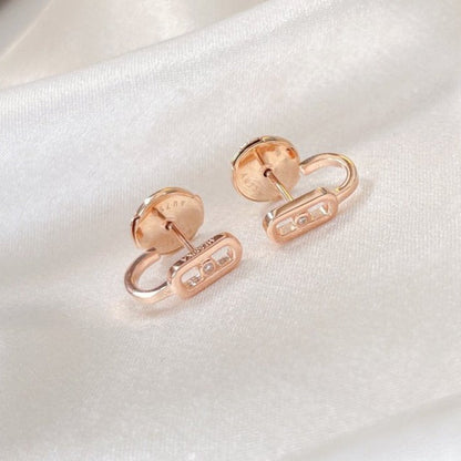 [Rani Jewelry]CREOLES MOVE UNO MINI 1 DIAMOND EARRINGS