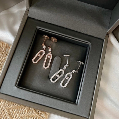 [Rani Jewelry]DORMEUSES MOVE UNO DIAMOND EARRINGS