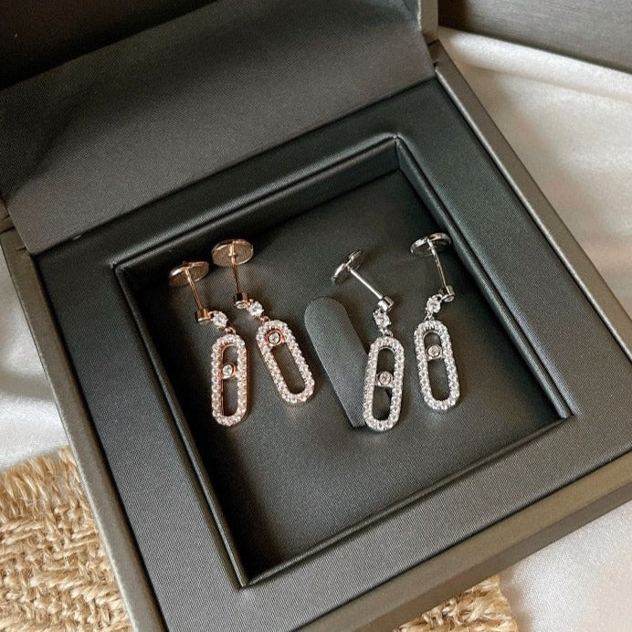 [Rani Jewelry]DORMEUSES MOVE UNO DIAMOND EARRINGS
