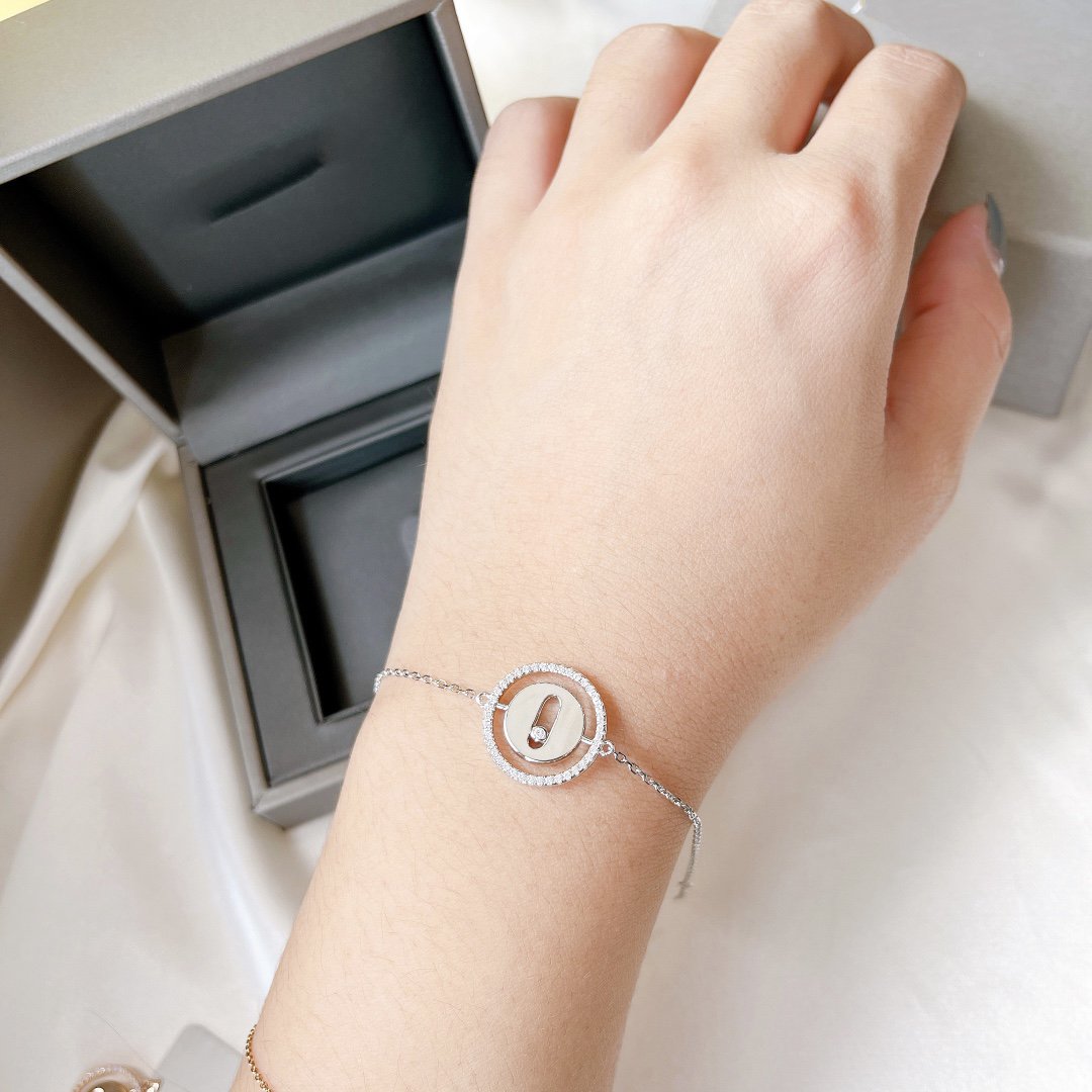[Rani Jewelry]LUCKY MOVE PAVED DIAMOND BRACELET