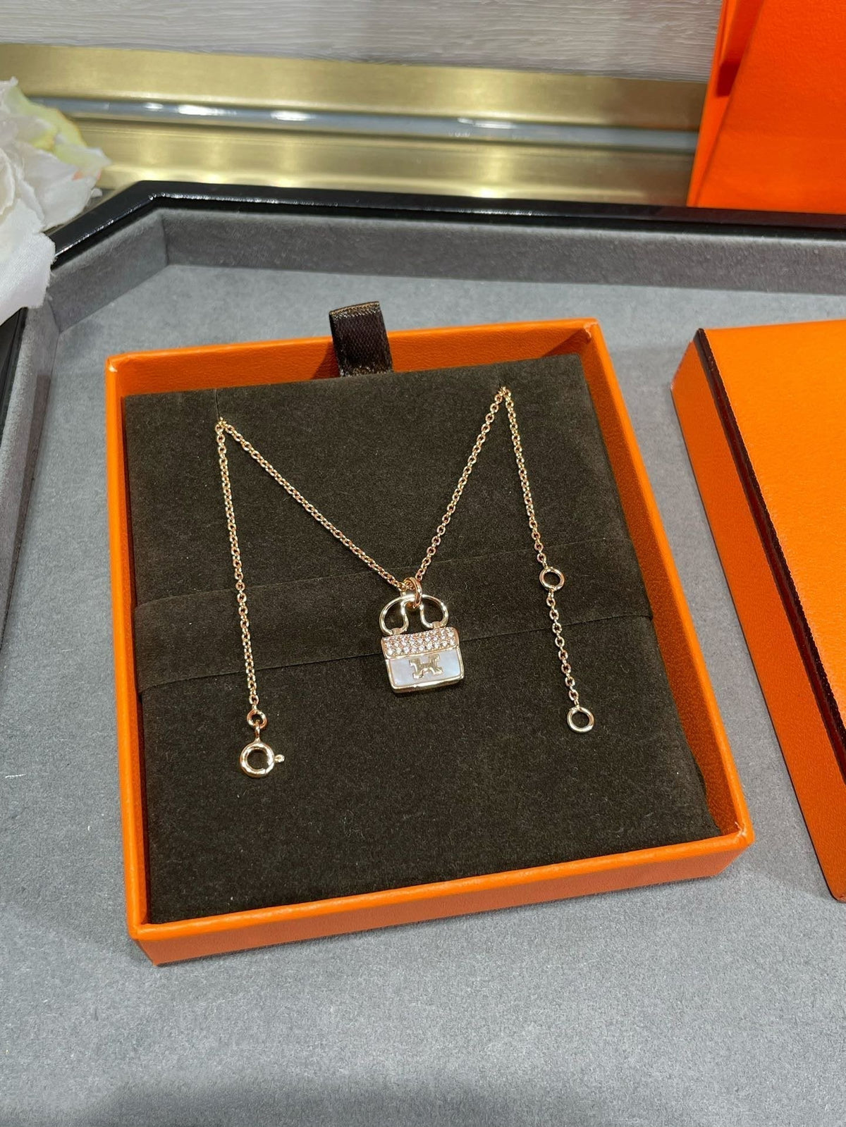 [Rani Jewelry]H CIRCE MOISSANITE PENDANT NECKLACE GOLD