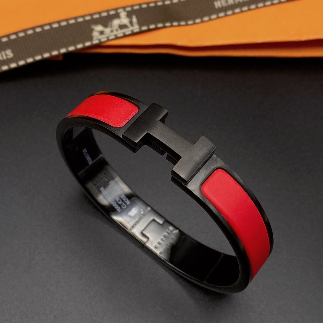 [Rani Jewelry]CLIC HM SO BLACK RED BRACELET