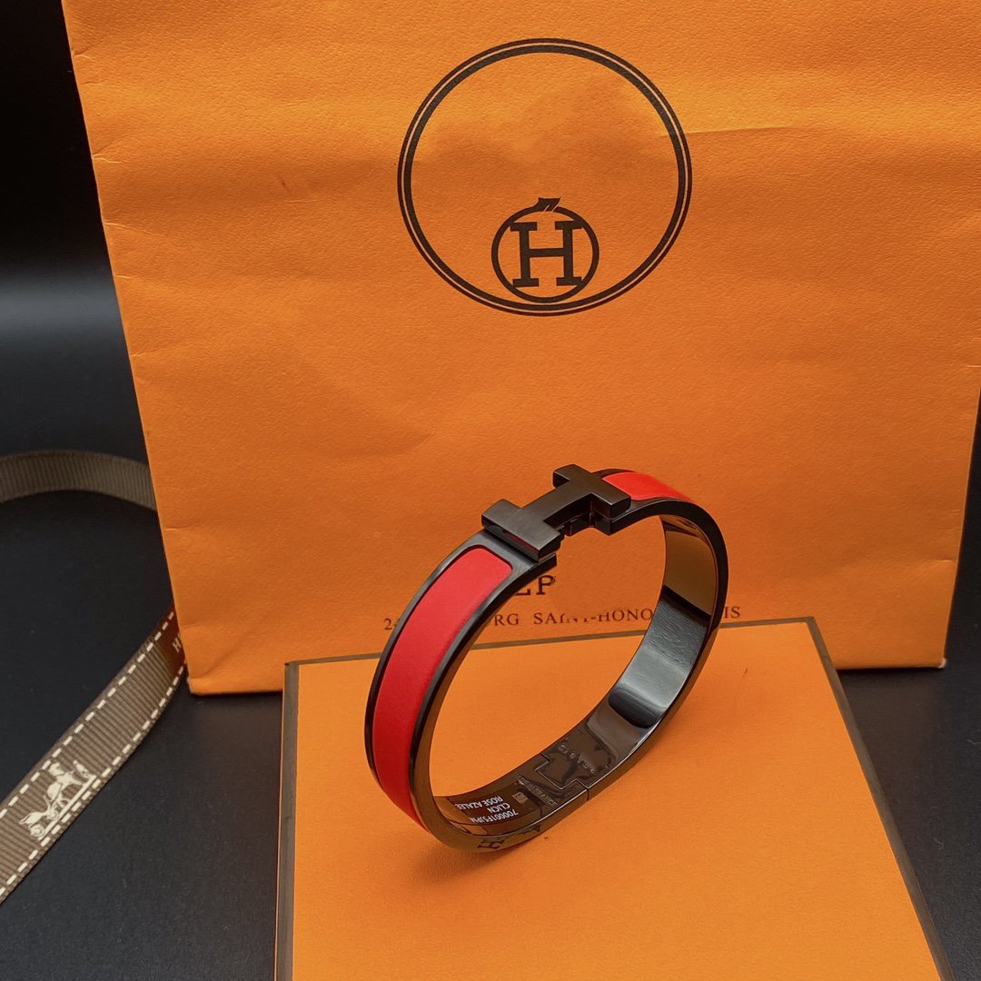 [Rani Jewelry]CLIC HM SO BLACK RED BRACELET