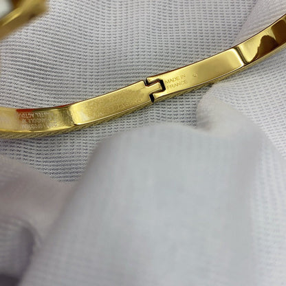 [Rani Jewelry]CLASSIC HM CLIC WHITE 8MM ENAMEL BRACELET