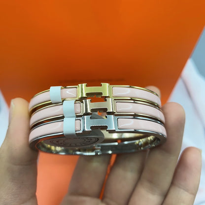 [Rani Jewelry]CLASSIC HM CLIC  PINK 8MM ENAMEL BRACELET