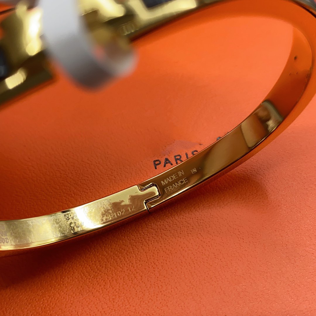 [Rani Jewelry]CLASSIC HM CLIC BLACK 8MM ENAMEL BRACELET
