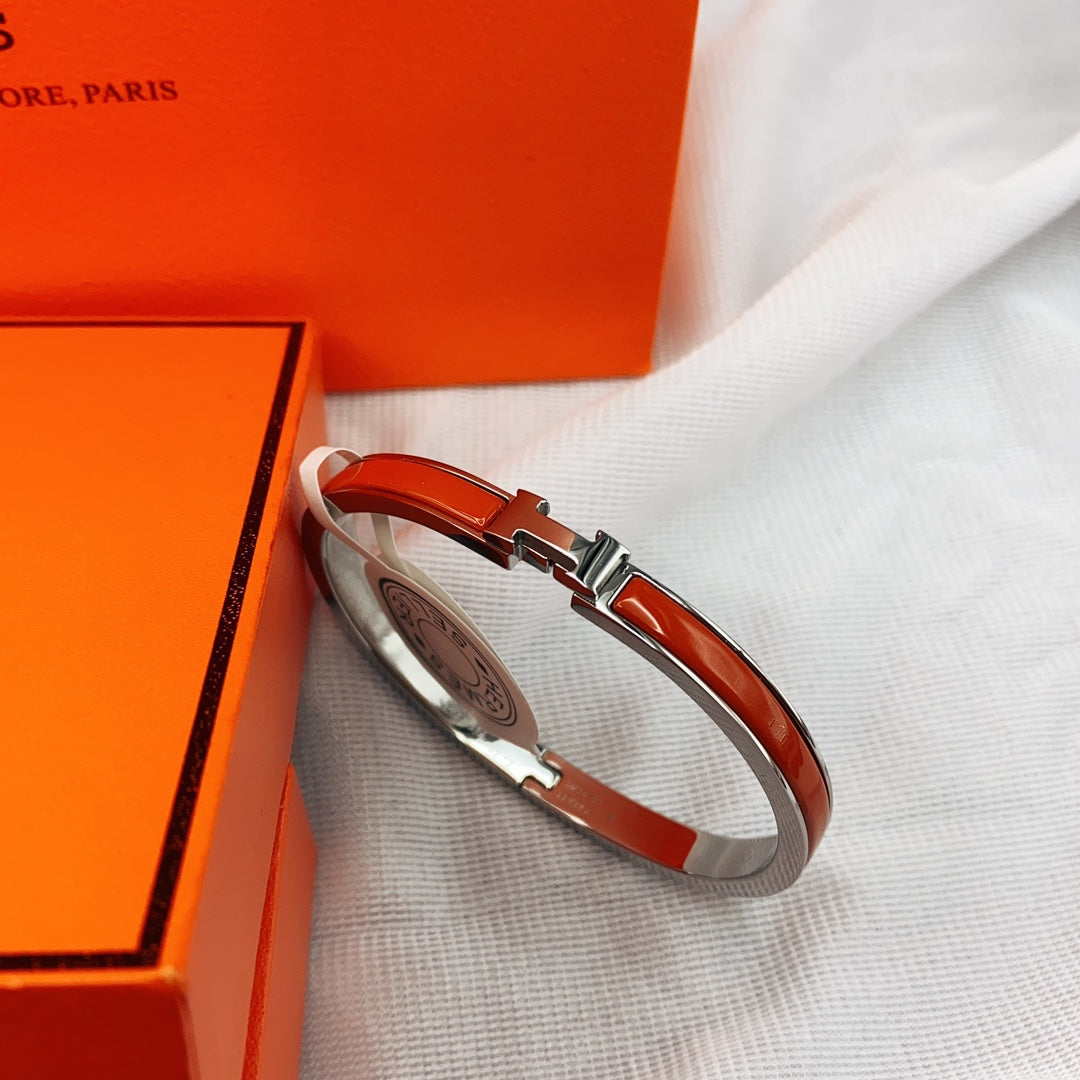 [Rani Jewelry]CLASSIC HM CLIC RED 8MM ENAMEL BRACELET