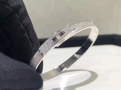 [Rani Jewelry]HM KELLY BRACELET IN SILVER AND FULL PAVE DIAMOND