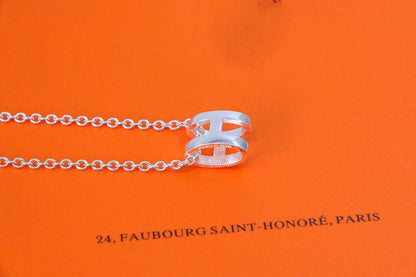 [Rani Jewelry]HM NECKLACE H LETTER OVAL SERIES