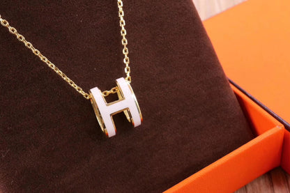 [Rani Jewelry]HM CLIC YELLOW ENAMEL GOLD NECKLACE
