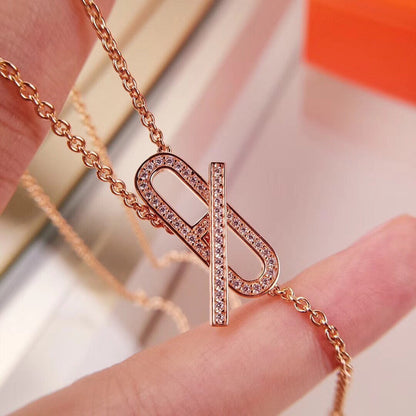 [Rani Jewelry]HM FIRE PIG NOSE NECKLACE TRENDY STREET
