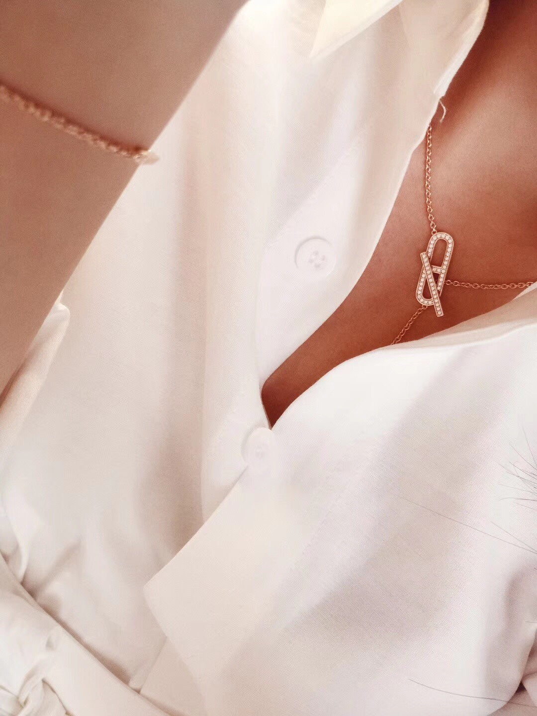 [Rani Jewelry]HM FIRE PIG NOSE NECKLACE TRENDY STREET