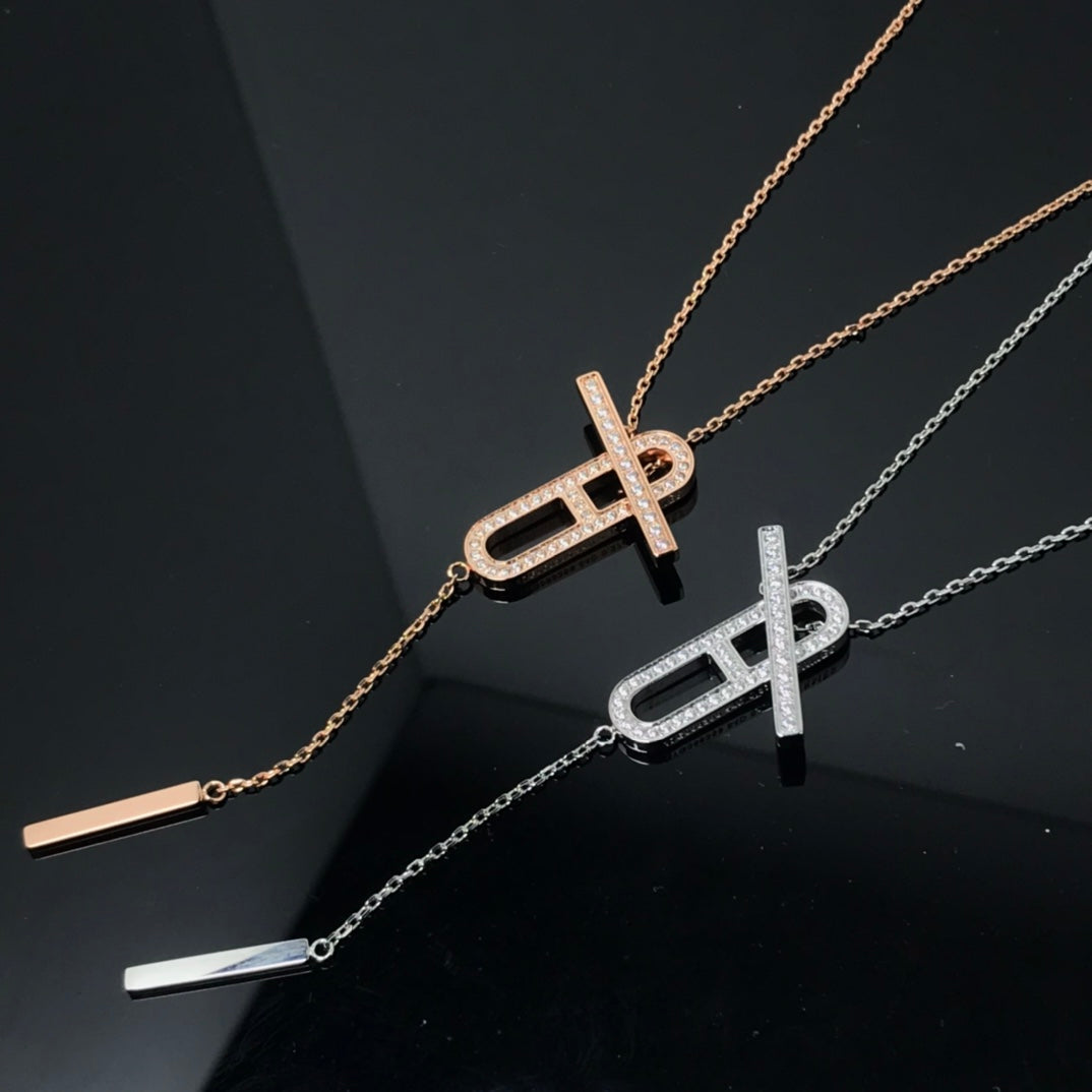 [Rani Jewelry]HM NECKLACE PLATINUM ROSE GOLD DIAMOND