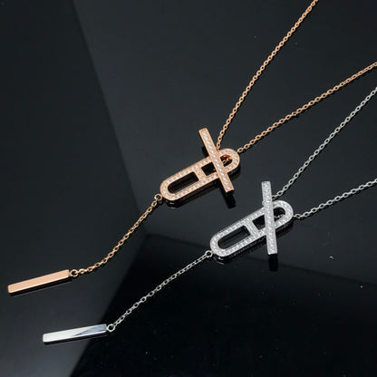[Rani Jewelry]HM NECKLACE PLATINUM ROSE GOLD DIAMOND