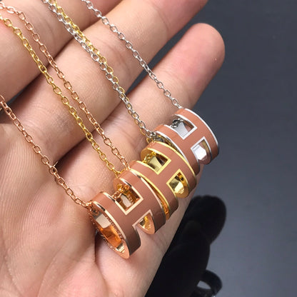 [Rani Jewelry]H NECKLACE BROWN