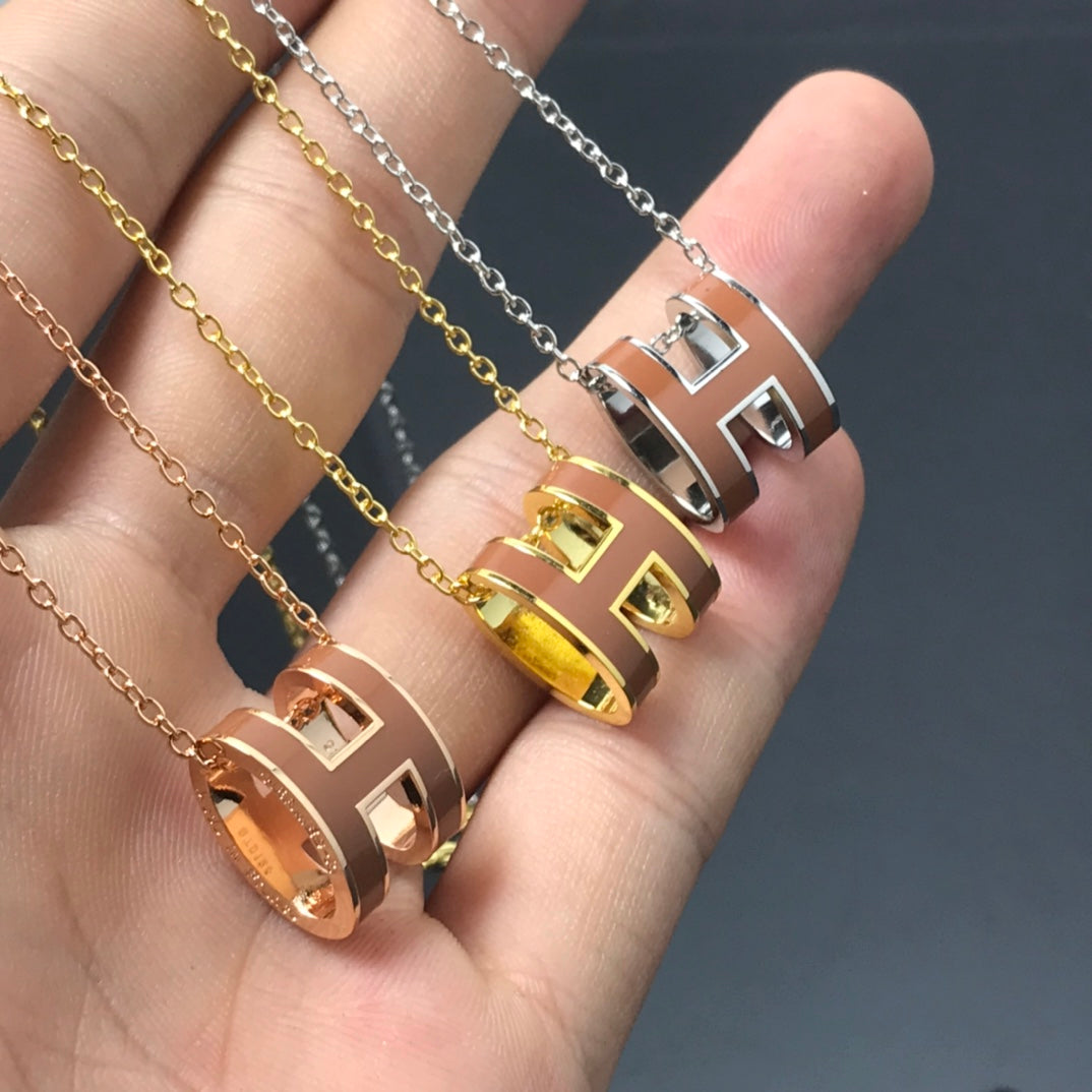 [Rani Jewelry]H NECKLACE BROWN