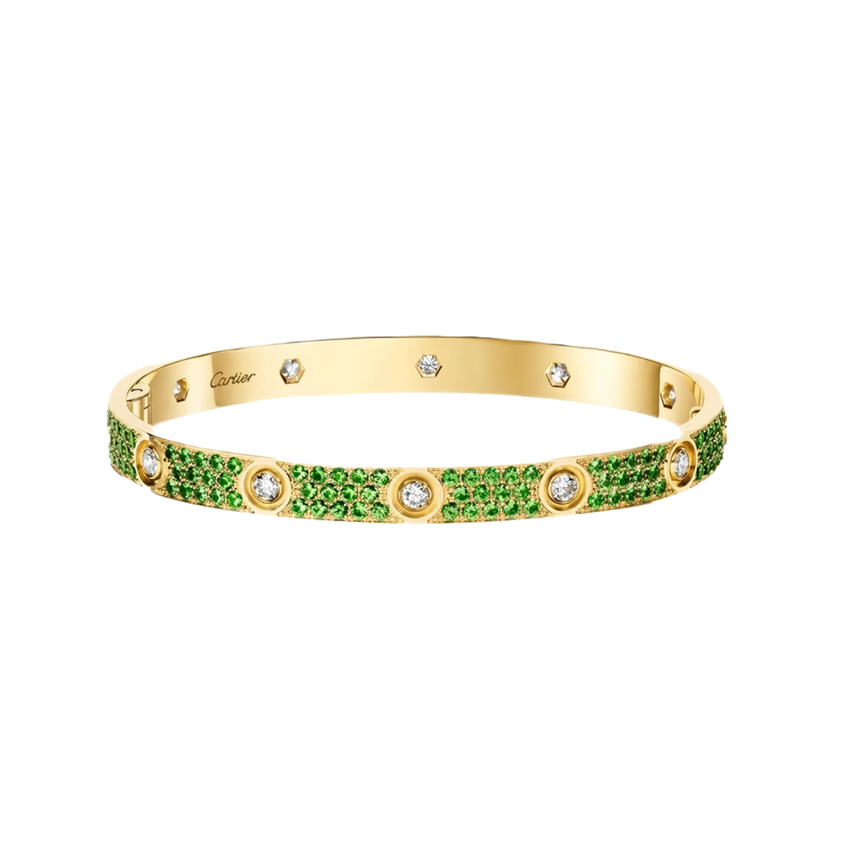 [Rani Jewelry]2026 PAVE GEMSTONE LOVE BRACELET 6.1MM 10 DIAMONDS