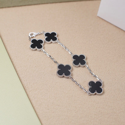 [Rani Jewelry] CLOVER 5 MOTIF ONYXS BRACELET COLLECTION