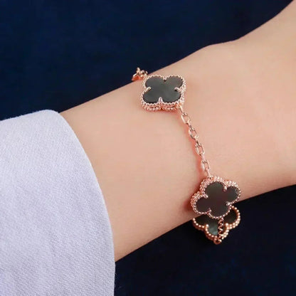 [Rani Jewelry] CLOVER 5 MOTIF GRAY MOP BRACELET COLLECTION