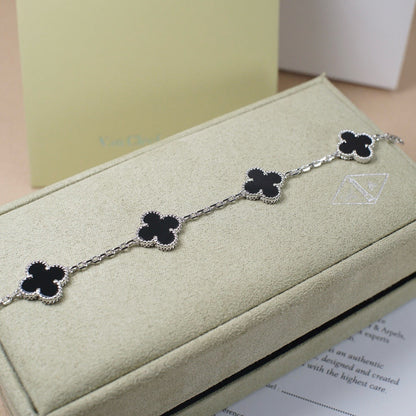 [Rani Jewelry] CLOVER 5 MOTIF ONYXS BRACELET COLLECTION