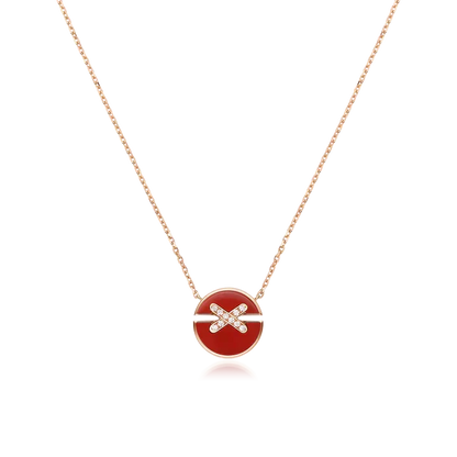 [Rani Jewelry]JEUX DE ROSE GOLD DIAMOND NECKLACE