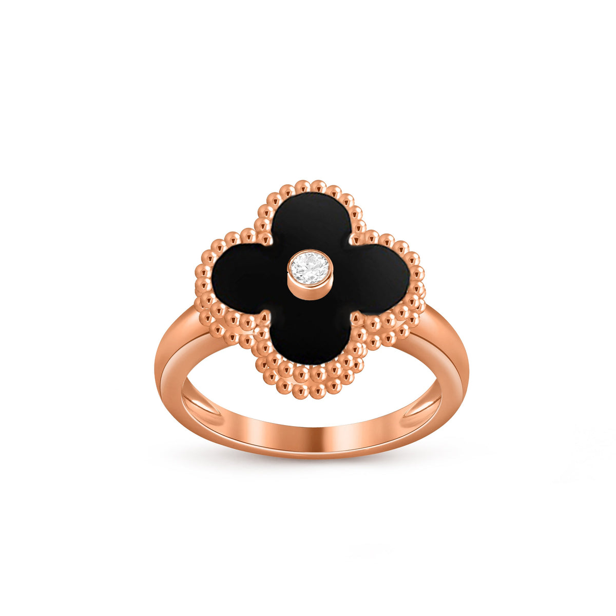 [Rani Jewelry]CLOVER DIAMOND RING ROSE GOLD COLLECTION
