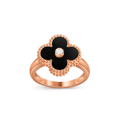 [Rani Jewelry]CLOVER DIAMOND RING ROSE GOLD COLLECTION