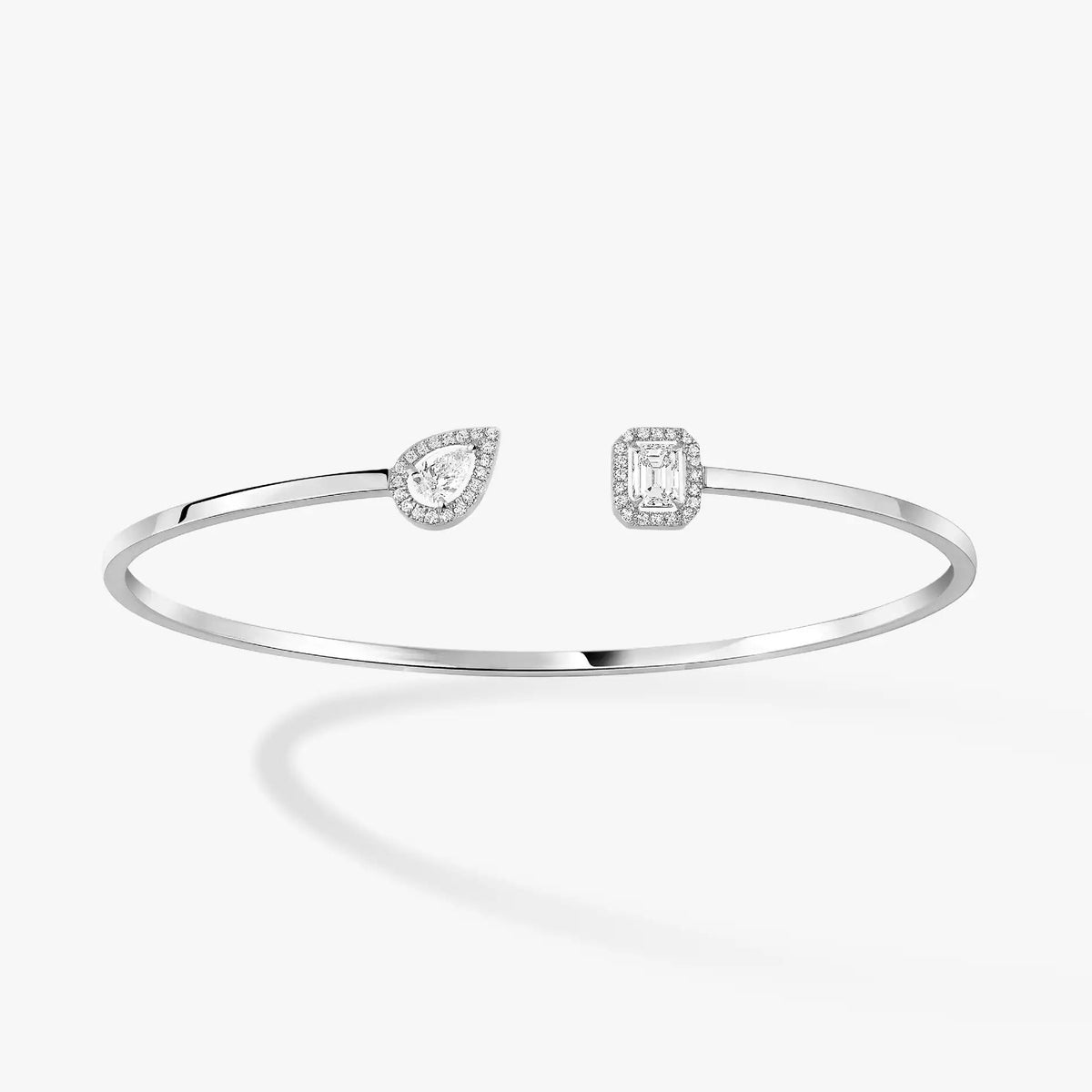[Rani Jewelry]JONC FLEX MY TWIN TOI & MOI SILVER DIAMOND BRACELET