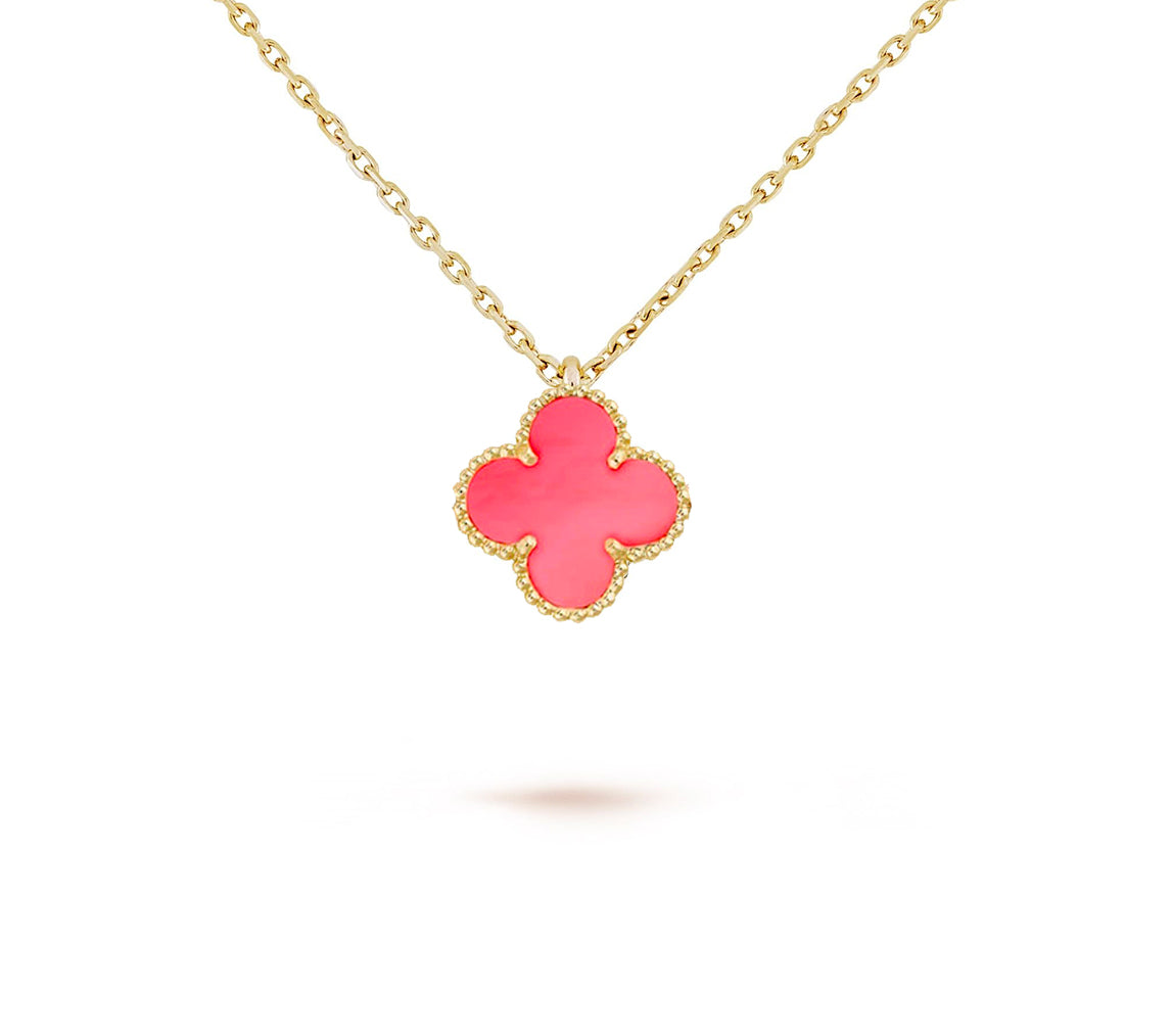 [Rani Jewelry]CLOVER MINI 9.5MM CARNELIANS NECKLACE COLLECTION