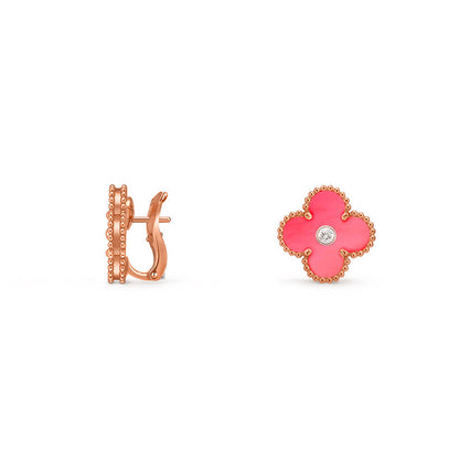 [Rani Jewelry]CLOVER 15MM MOP DIAMOND EARRINGS COLLECTION