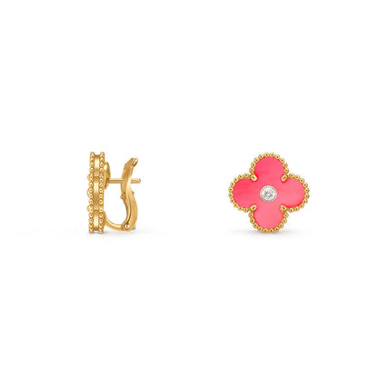 [Rani Jewelry]CLOVER 15MM MOP DIAMOND EARRINGS COLLECTION