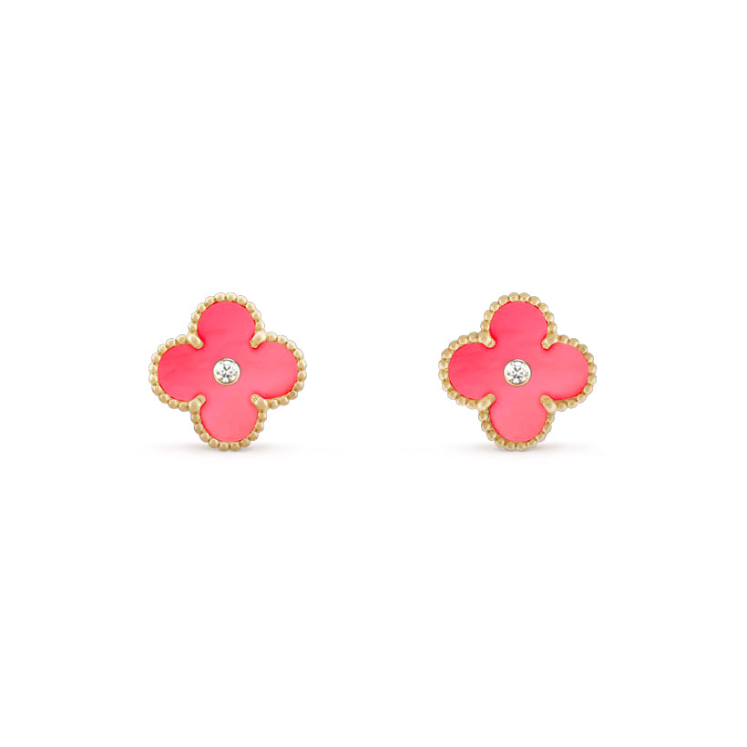 [Rani Jewelry]CLOVER  15MM DIAMOND EARRINGS COLLECTION