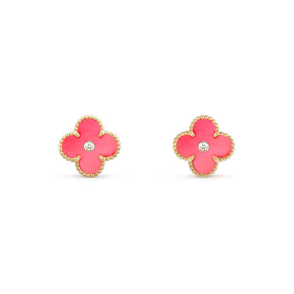 [Rani Jewelry]CLOVER  15MM DIAMOND EARRINGS COLLECTION
