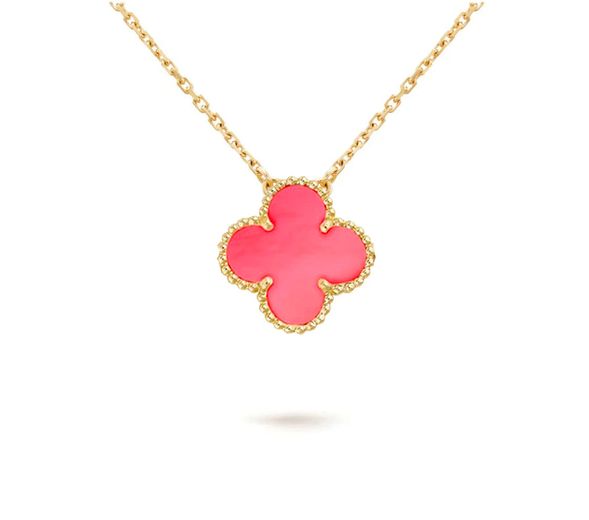 [Rani Jewelry]CLOVER 15MM SINGLE FLOWER NECKLACE COLLECTION