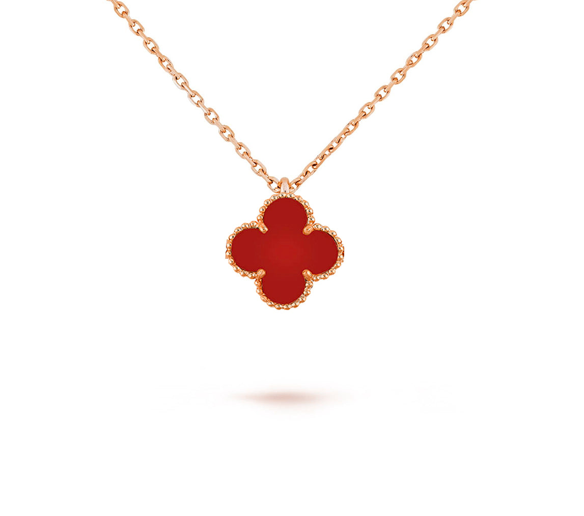 [Rani Jewelry]CLOVER MINI 9.5MM CARNELIANS NECKLACE COLLECTION