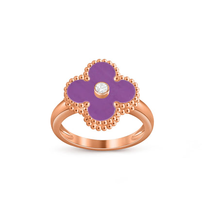 [Rani Jewelry]CLOVER DIAMOND RING ROSE GOLD COLLECTION