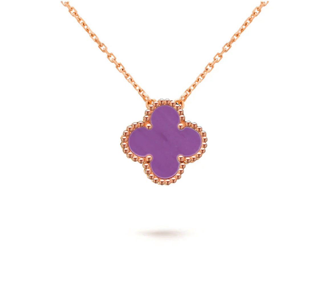 [Rani Jewelry]CLOVER 15MM SINGLE FLOWER NECKLACE COLLECTION