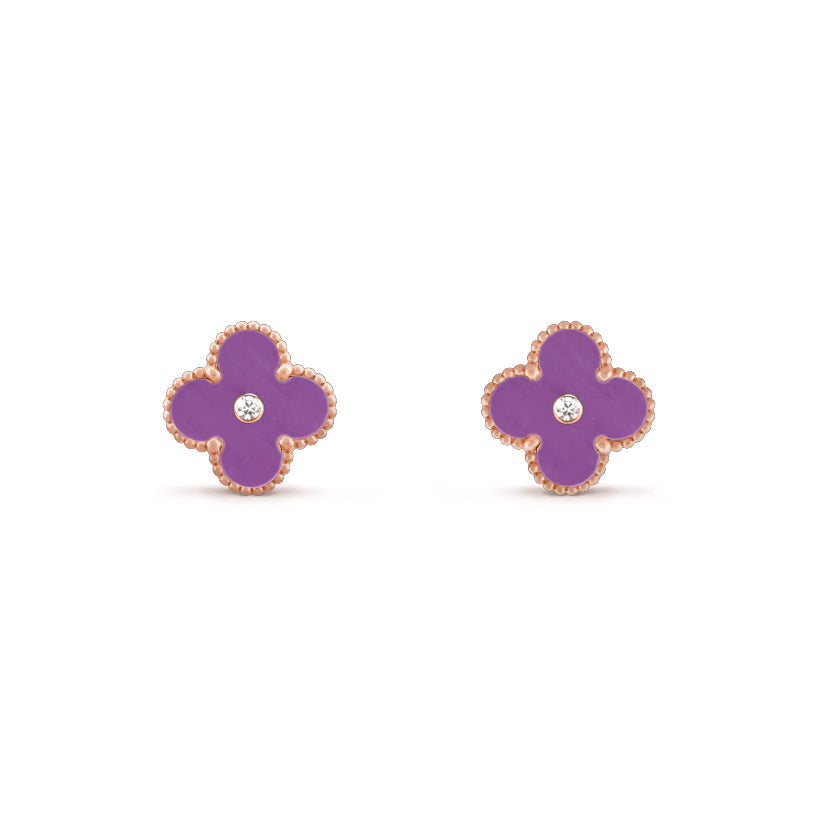 [Rani Jewelry]CLOVER  15MM DIAMOND EARRINGS COLLECTION