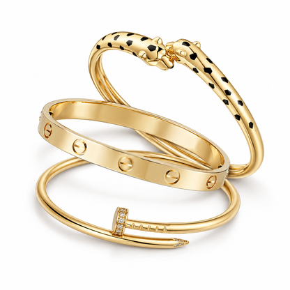 [Rani Jewelry] Panthère & LOVE  & JUSTE  Diamond Bracelet Stack Set