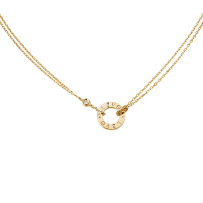 [Rani Jewelry] LOVE NECKLACE 16MM 2 DIAMONDS