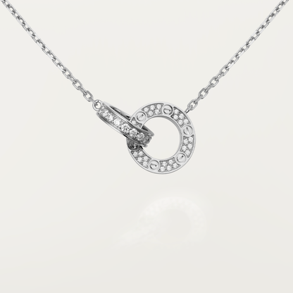 [Rani Jewelry] LOVE  FULL DIAMOND PENDANT NECKLACE